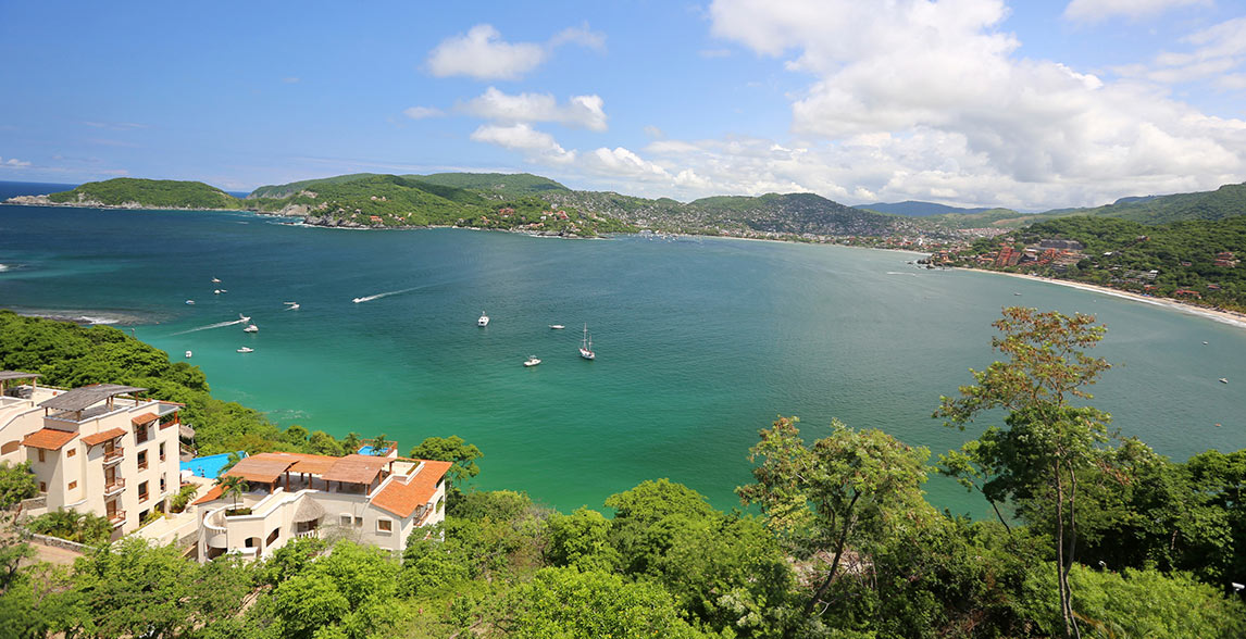 The beaches of Zihuatanejo, Mexico.