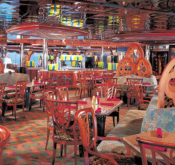 Dining interior on Carnival Legend.