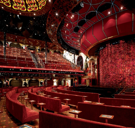 Interior of theater on Carnival Conquest.